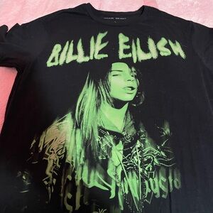 Billie Eilish Black and Green Graphic T-Shirt